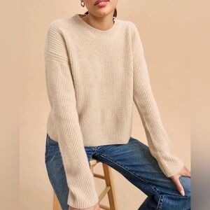 Mini Toujours Sweater, Tan, XS, 100% Cashmere 
Only worn once!